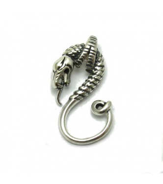 PE001227 Sterling silver pendant solid 925 Snake